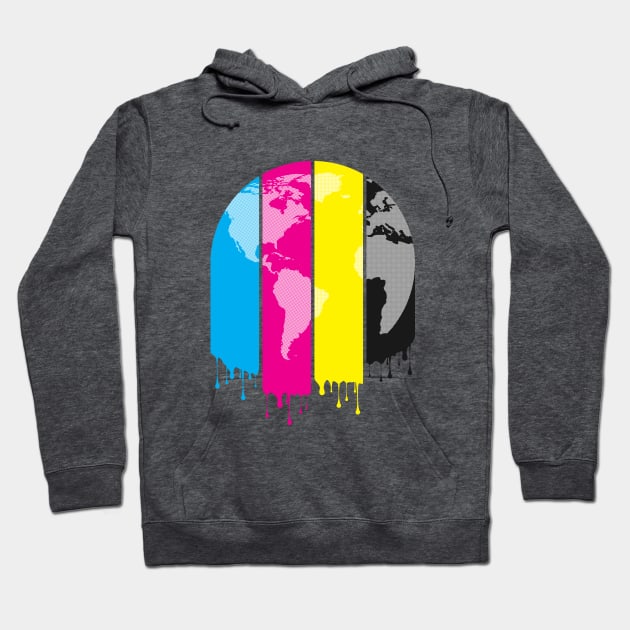 4 Colors Paint Our World Hoodie by chunkydesign